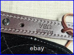 New USA made BROWNING leather RIFLE SLING hunting COWHIDE gun STICHED belt