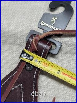 New USA made BROWNING leather RIFLE SLING hunting COWHIDE gun STICHED belt