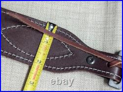 New USA made BROWNING leather RIFLE SLING hunting COWHIDE gun STICHED belt