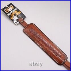 New Vtg HUNTER Leather Rifle Sling Padded Embossed Adjustable Model 70361