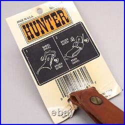 New Vtg HUNTER Leather Rifle Sling Padded Embossed Adjustable Model 70361