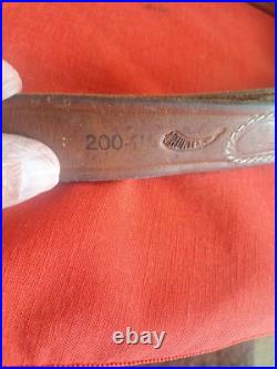 Nice Hunter 200-1 1/4 Brown Leather 1 1/4 Rifle Sling Strap Adjustable Milita