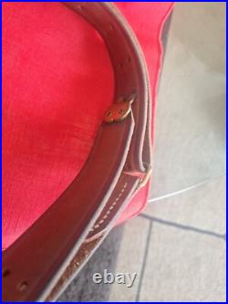 Nice Hunter 200-1 1/4 Brown Leather 1 1/4 Rifle Sling Strap Adjustable Milita