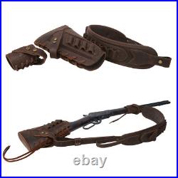 No Drill Gun Leather Buttstock Cover with Padded Gun Sling. 22MAG. 30/30.308 No Drill Gun Leather Buttstock Cover with Padded Gun Sling. 22MAG. 30/30.308