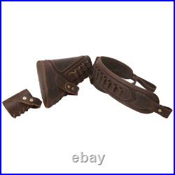 No Drill Gun Leather Buttstock Cover with Padded Gun Sling. 22MAG. 30/30.308 No Drill Gun Leather Buttstock Cover with Padded Gun Sling. 22MAG. 30/30.308