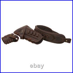 No Drill Gun Leather Buttstock Cover with Padded Gun Sling. 22MAG. 30/30.308 No Drill Gun Leather Buttstock Cover with Padded Gun Sling. 22MAG. 30/30.308