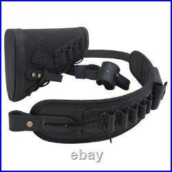 No Drill Hunting Canvas Leather Rifle Buttstock + Sling Strap + Barrel Mount