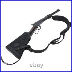 No Drill Hunting Canvas Leather Rifle Buttstock + Sling Strap + Barrel Mount