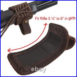 No Drill Leather Gun Sling Loop Mount with Rifle Cheek Rest Shell Holder for