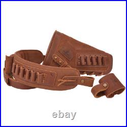 No-Drill Leather Rifle Buttstock Sleeve, Sling, Barrel Mount for. 357.22.308