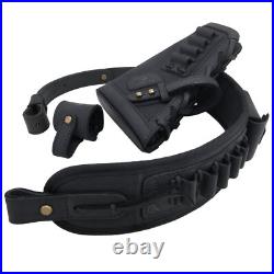No-Drill Leather Rifle Buttstock Sleeve, Sling, Sling Loop for. 22LR. 30-30.308