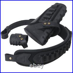 No Drill Leather Rifle Gun Buttstock Cheek Rest with Gun Sling. 22LR. 30/30.308