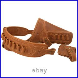 No Drill Leather Rifle Gun Buttstock Cheek Rest with Gun Sling. 30/30.308.22LR