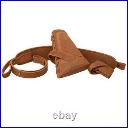 No Drill Leather Rifle Gun Buttstock Cheek Rest with Gun Sling. 30/30.308.22LR