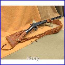 No Drill Leather Rifle Gun Buttstock Cheek Rest with Gun Sling. 30/30.308.22LR