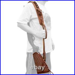 No Drill Leather Shotgun Cheek Rest Stock with Gun Sling Fit 12GA 16GA 20GA
