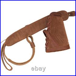 No Drill Leather Shotgun Cheek Rest Stock with Gun Sling Fit 12GA 16GA 20GA