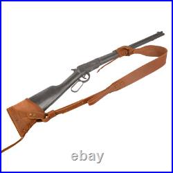 No Swivel Needed Combo Leather Rifle Gun Buttstock + Carry Sling + Sling Mount