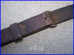 ORIGINAL WW2 Japanese LEATHER RIFLE SLING for Type 38 or Type 99 Rifle