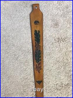 Oak Leaf? Custom Leather Rifle Sling Hand Tooled And Made in the USA