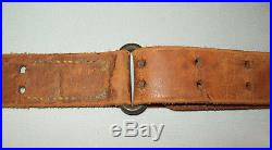 Old Vtg Original WWII Dated 1943 Leather M1907 1903 Mi Garand Rifle Sling Nice