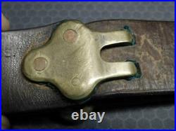 Orig WW1-WW2 Model 1907 leather rifle sling. Leron Bros. 1917 dated. Rare maker