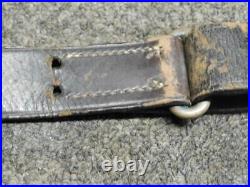Orig WW1-WW2 Model 1907 leather rifle sling. Rare maker. E. T. &B Co over 2