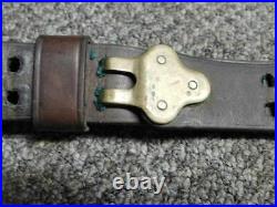 Orig WW1-WW2 Model 1907 leather rifle sling. Rare maker. Harvey Wheeler 1917