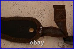 Original Ceska Zbrojovka Czech Hunting Leather Rifle slings/strap Dark brown