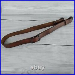 Original Factory Marlin Firearms Brown Leather Rifle Sling 1 & Swivels