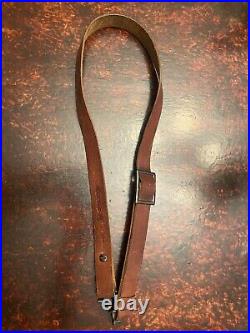 Original Factory Marlin Firearms Brown Leather Rifle Sling 1 & Swivels #965
