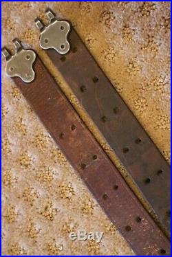 Original M1907 Wwii 03 / 03a3 / M1 Garand Leather Rifle Sling Milsco 1944