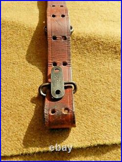 Original US WW II M1GARRAND, Leather Rifle Sling +Hardware +CLEANING ROD