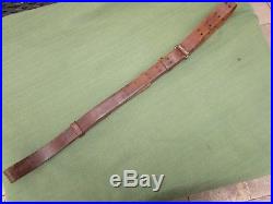 Original WW1 or WW2 Leather M1 Garand Leather Rifle Sling or 1903 Springfield