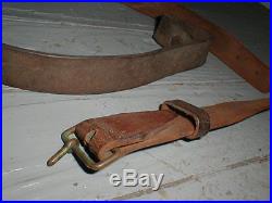 Original WW2 Japanese Type 38 Rifle Sling Leather Intact Strong with Markings