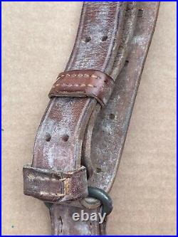 Original WWII US M1907 leather sling, M1 Garand Springfield, Nice