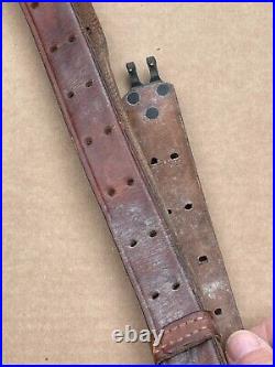 Original WWII US M1907 leather sling, M1 Garand Springfield, Nice