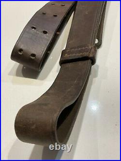 Original WWII U. S. Army USMC M1 Garand 1903 1917 Leather Rifle Sling
