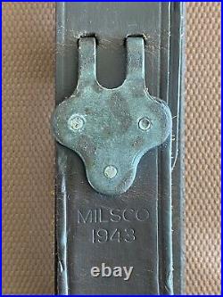 Original WWII U. S. MILSCO 1943 M1 Garand, M1907 Leather Rifle Sling