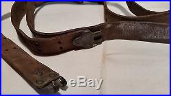 Original WWI M1907 Rifle Sling 1903 Springfield HHB 1918 Two Leather Belts