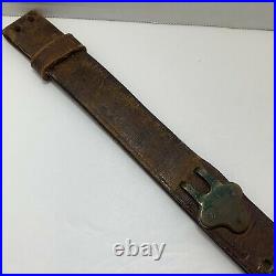 Original WWI US Military M1907 Leather Rifle Sling Maker Not Visible