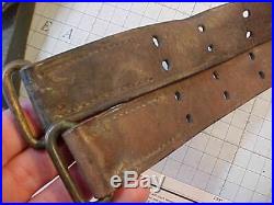 Original Wwi 1917 Pair Of Leather Sling Strap Sections For'03 Rifle