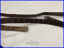 Original Wwi Us M1907 Leather Rifle Sling For 1903 Rifle Marked G&k / 1918 / Hhb