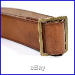 Original genuine leather Mosin-Nagant rifle carrying sling and ammo pouch