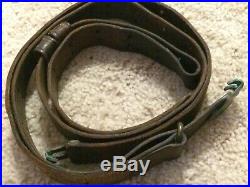 Original ww1 1918 dated leather rifle sling complete pliable shape