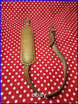 Ostrich Leather Stitched Padded Rifle Sling With Swivels