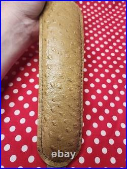 Ostrich Leather Stitched Padded Rifle Sling With Swivels