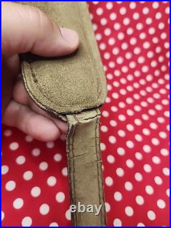 Ostrich Leather Stitched Padded Rifle Sling With Swivels