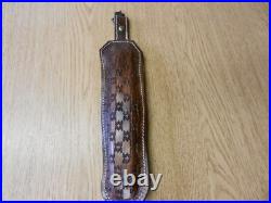 Padded Leather Rifle Sling With Swivels Adjustable Possibly Unused Nice Shape