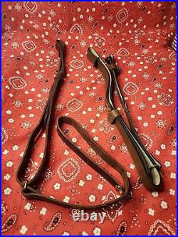 Pair Of Leather Rifle Sling Buckle Rifle Sling Right Side Made In Canada